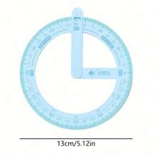 1 pièce Rapporteur rotatif à 360 degrés de dessin animé, outil d'aide à l'enseignement des mathématiques pour la division des angles, le dessin géométrique et la mesure des angles - Multicolore - Voir 4