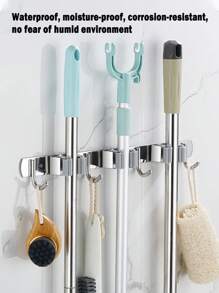 1 szt. uchwyt na mopa i miotłę, hak ścienny, wielofunkcyjny mocny klips do przechowywania narzędzi łazienkowych, wieszak na miotły, stojak na narzędzia do przechowywania mopa, wytrzymałe haki użytkowe ze stali nierdzewnej do domu, kuchni, ogrodu, pralni, garażu, szafy, klips do mopa ze stali nierdzewnej 304, wielofunkcyjny wieszak bez wiercenia, hak na mopa, stojak do przechowywania miotły w łazience, narzędzia do odchwaszczania ogrodu