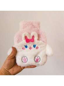 1pc Water Injection Type Hot Water Bag, PVC Material, Explosion-Proof, Anti-Scalding Hand Warmer, Plush Cute Hot Water Bag, Can Unpick And Wash, Back To School Supplies