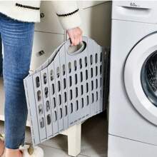 1pc Foldable Laundry Basket, Multifunctional Portable Dirty Clothes Storage, Large Capacity Storage Basket, Space Saving, Pink/Blue/Gray