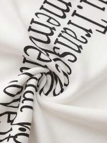 Vintage Back Printed Slim Fit Tank Y2K Top - White - View 10