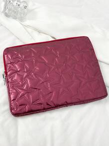 Bolsa para Laptop Multiuso, Bolsa de Mão com Estampa de Estrela, Estojo Protetor para Laptop Compatível com Laptops de 13, 13.3, 14, 15, 16 Polegadas, Laptop, Chromebook - Vinho - Visão 7