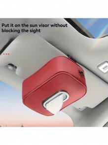 1pc New Car Backrest Hanging Tissue Box, PU Leather Car Tissue Box Holder, Premium Armrest Box Napkin Tissue Hanging Bag, Car Tissue Box, Multi-Functional Storage Organizer, Suitable For Sun Visor, Seat Back, Car Interior Accessories, Armrest - Vehicle Interior Accessories - A - View 6