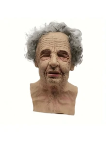 1 mặt nạ cao su bà ngoại chân thực, mũ trùm đầu cổ đầy hài hước, đạo cụ gây cười, cosplay, tiệc tùng hàng ngày, ngày lễ, phụ kiện hóa trang, đồ dùng tiệc bar club carnival, biểu diễn sân khấu, quà tặng & bộ sưu tập tuyệt vời, halloween - Nhiều màu - Xem 5