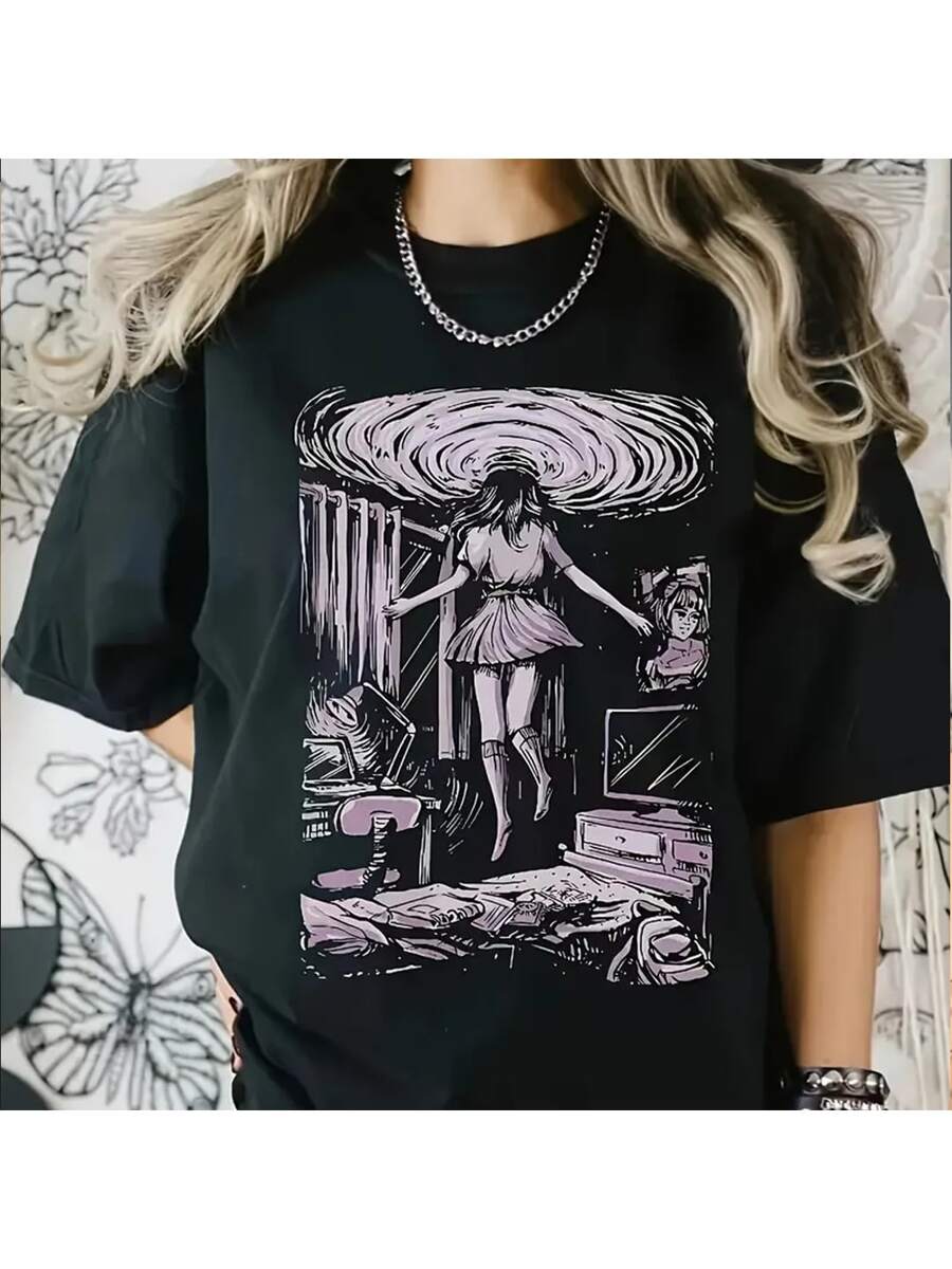 Multiverse Girl Unisex T-Shirt - Black - View 1