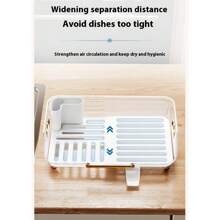 Estante de almacenamiento de cocina, sostiene tazones y vajilla, escurridor de platos para uso doméstico