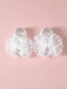 6双婴儿公主蝴蝶结袜、婴儿防滑地板袜和船袜 - 彩色 - 查看 7