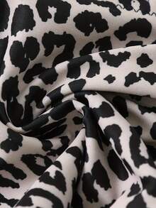 Sultry Sol 2025 Summer Spring Holiday Leopard Print Fashion Two-Wear Backless Bikini With Petal Edge Sexy Triangle Bikini Women's Split Fashion Swimsuit, Suitable For Vacation, Festival - Multicolor - View 6