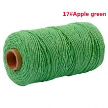 2 mm*100 m Corde de macramé, fil naturel épais, corde tressée synthétique filée au cœur, corde de macramé à 4 torons pour suspensions murales, accroches, DIY, décorations de la maison, emballages cadeaux