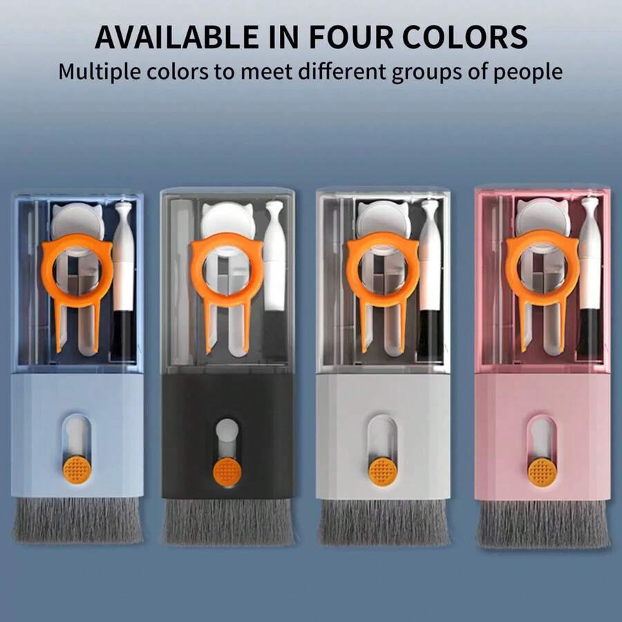 1 pezzo Kit di pulizia multifunzione 10 in 1 per tastiera, AirPodsPro/4/3/2, laptop, fotocamera, con spazzola morbida e estrattore di tasti, strumento compatto e portatile per la pulizia della polvere