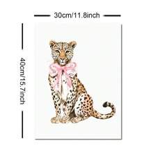 1/3 套时尚豹纹星形墙饰，粉色俏皮猎豹墙饰印花，你看起来真好，极简主义多巴胺装饰，无框墙饰 - 黑色 - 查看 11