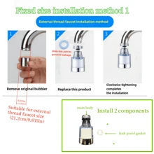 1pc Faucet Water Filter For Kitchen And Bathroom, Remove Chlorine, Fluoride, Heavy Metals, Hard Water - White - View 4