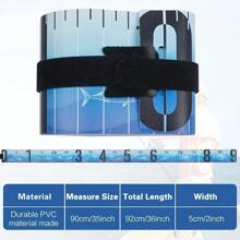 1pc Foldable Waterproof Fish Measuring Ruler - 90cm/35in - High Quality PVC Material - Fishing Accessory