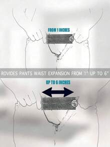 5pcs Elastic Waistband Extender, Adjustable Pant Waist Extender, Maternity Pants Waistband Extender, With Elastic Button - Black - View 6