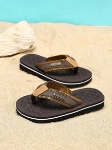 1 par de chanclas de espuma con diseño de animales de dibujos animados para niños, chanclas de moda de EVA antideslizantes para uso en exteriores