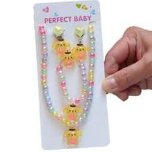 Sanrio 4pcs Sanrio Cartoon Hello Kitty Necklace Hairclips Ring Set Toy Kawaii Sanrio Teenagers Hairpins Accessories Birthday Gifts