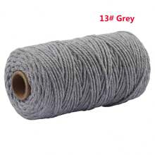 2 mm*100 m Corde de macramé, fil naturel épais, corde tressée synthétique filée au cœur, corde de macramé à 4 torons pour suspensions murales, accroches, DIY, décorations de la maison, emballages cadeaux
