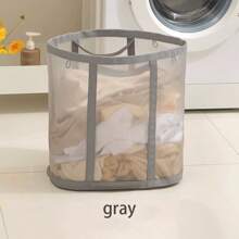 1pc/2pcs壁挂式洗衣袋大容量脏衣服网袋可折叠家用便携式脏衣篮方便收纳