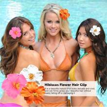1/3PCS Hibiscus Flowers Hawaii Party Summer Party DIY Decorations Artificial Flowers Hula Favor Hair Decoration Flower