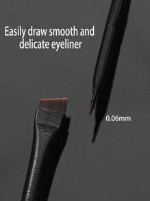 Angled Edge Eyeliner & Eyebrow Makeup Brush, Fine Precise Tip For Lining Eyes,Eyebrow Brush,Eyeshadow Brush,Spoolie,Spoolie Brush - Multicolor - View 6