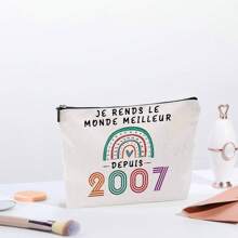 Large Capacity Floral Makeup Bag, Polyester Cosmetic Bag For Women, Suitable For Travel, Business, Gym, Camping And Outdoor Use - Birthday Gift For Her