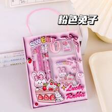 Cute Cartoon Stationery Set, School & Learning Supplies, Gift For Kids, Children, Preschool, Portable Stationery Gift Box,Back To School,School Supplies - Multicolor - View 11