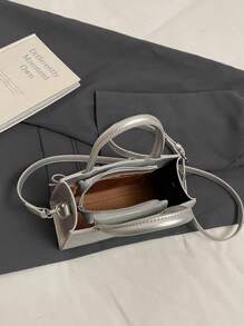 Letter Print Solid Color Fashionable Versatile Office Lady Handbag - Multicolor - View 9
