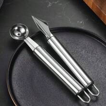 6/2/1 件蔬菜去核器工具，不锈钢水果蔬菜去核器墨西哥胡椒去核器工具去核器和去核器番茄去核器樱桃去核器西葫芦去核器去籽 - 銀色 - 查看 13