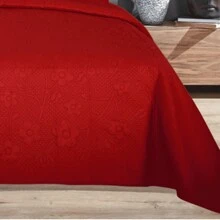 Single Bedspread Kit Boutis Ultrasonic 2 Pieces With 1 Pillowcase Habitat Roses - 紅色 - 查看 5
