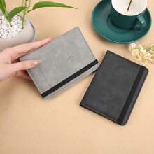 New Soft Texture Anti-Wrinkle Tie Belt PU Leather RFID Passport Cover Travel Wallet Document Holder For Women For Men Wallet Mini Wallet Purse Wallet Card Wallet