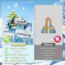 Ice Theme Magnetic Blocks Game, Magnetic Cubes Educational STEM Learning Toys for Boys Girls - vistoso - Ver 3