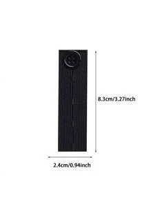 5pcs Elastic Waistband Extender, Adjustable Pant Waist Extender, Maternity Pants Waistband Extender, With Elastic Button - Black - View 9