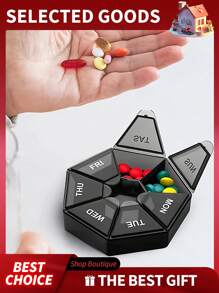 5pcs Weekly Pill Organizer, Pill Box, Pill Box 7 Day, 7 Day Pill Box, Portable Travel Pill Box