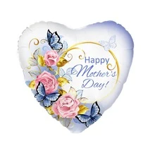 5 件铝箔心形气球，母亲节生日派对装饰品 - 查看 7