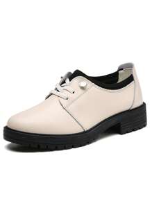 Mocasines de plataforma gruesa, zapatos planos para mujer, Primavera 2025