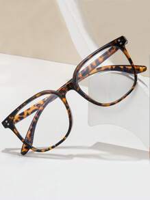 1 件经典透明 Y2K 女士眼镜，优雅时尚眼镜适合日常阅读、生活、返校、办公室、度假 - 彩色 - 查看 10