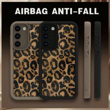 Funda protectora compatible con Samsung S25, S25 Plus, S24, S23, S22, S21 Ultra, S23, S21, S20FE, S21, S22, S23, S24, S25 Plus / A33 5G, A53 5G, A02, A03, de estampado de leopardo o guepardo simple, a prueba de golpes, con cobertura total, resistente al agua, a caídas y a arañazos, de color marrón