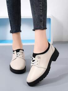 Mocasines de plataforma gruesa, zapatos planos para mujer, Primavera 2025