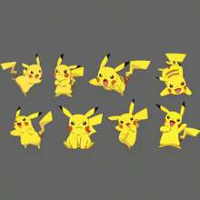 pokemon Pegatinas reflectantes de Pikachu de Pokemon - 8 diseños divertidos para coches, motocicletas, mochilas y talla grande, perfectos para fans, decoración de vehículos y agregar un toque lúdico a tu estilo