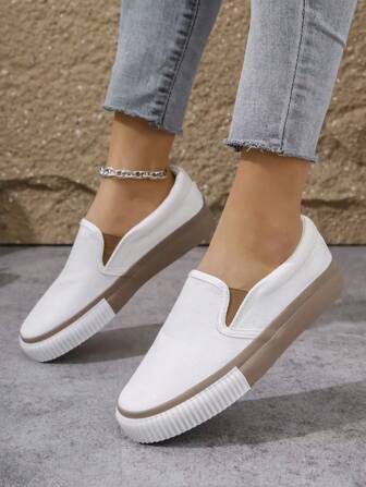 New Slip-On Flat Canvas Shoes, Comfortable Casual Loafers, Walkable Shoes, Fashionable Leisure Versatile