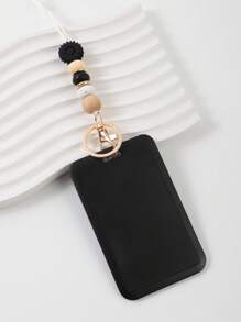 1 件雏菊硅胶珠挂绳钥匙扣，马卡龙纯色公交卡盒，官员身份证夹项链，送给朋友的礼物