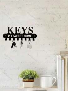 1pc Minimalist Black Metal Wall Hook, Personalized Gift, Suitable For Living Room, Bedroom, Elegant Home Decor