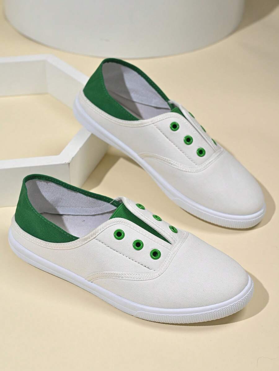 Damen Slip-On Lässig Sportschuhe, modisch & bequem für den Alltag, Badminton, Studentenkasual-Outfit, Sportschuhe