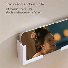 2 Stücke Universal Handyhalter mit Klebefolie, ohne Bohren, Tablet-Halterung zum Aufhängen an der Wand, Ladestation und Aufbewahrungsregal - für Smartphones & Tablets - geeignet für Zuhause & Büro - perfektes Geschenk für Technik-Liebhaber