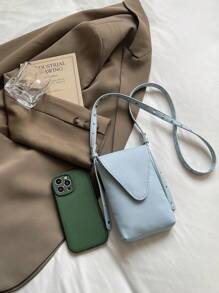 1 件女式 PU 皮革简约纯色手机包，多功能单肩包/斜挎包，适合节日、约会、礼物 - 彩色 - 查看 11