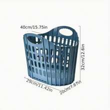 1pc Foldable Laundry Basket, Multifunctional Portable Dirty Clothes Storage, Large Capacity Storage Basket, Space Saving, Pink/Blue/Gray
