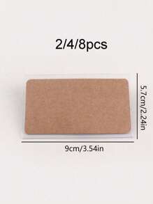 2/4/8pcs Transparent Badge Holder, Dual Sided Name Tag Card Clip, Thicken PVC ID Card Holder