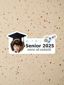 1pc Customized Acrylic Name & Photo Badge, Personalized Student Chest Badge, 2025 Graduation Gift Brooch Back To School,Customized Kids Growth Souvenirs,Easy Comfort,Kids,Urban Gala,Modern,Colorful,Cute - Badge - View 6