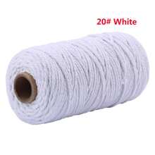 2 mm*100 m Corde de macramé, fil naturel épais, corde tressée synthétique filée au cœur, corde de macramé à 4 torons pour suspensions murales, accroches, DIY, décorations de la maison, emballages cadeaux