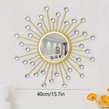 1 Piece Classic Style Modern Iron Art Wall Decor, Mirror Decorative Piece, Creative Home Decor Hangings For Living Room, Contemporary Home Interior, General Indoor Wall Decorations Gifts Birthday Graduation